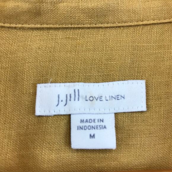 J. Jill Love Linen Long Sleeves Button Down Women's Shirt  Size M - Picture 4 of 9